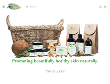 Tablet Screenshot of evajenaenaturals.com